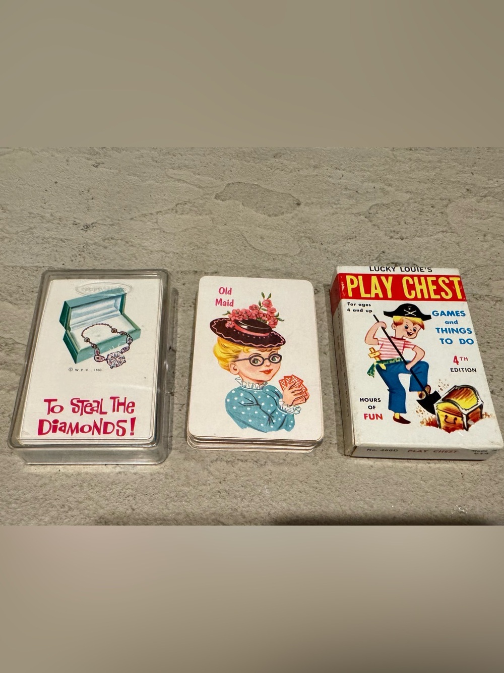 Vintage 1960’s Set of 3 Playing Cards - All Are Complete